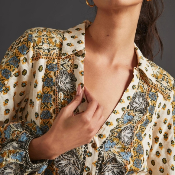 Anthropologie Floral Mini Dress - Picture 12 of 14